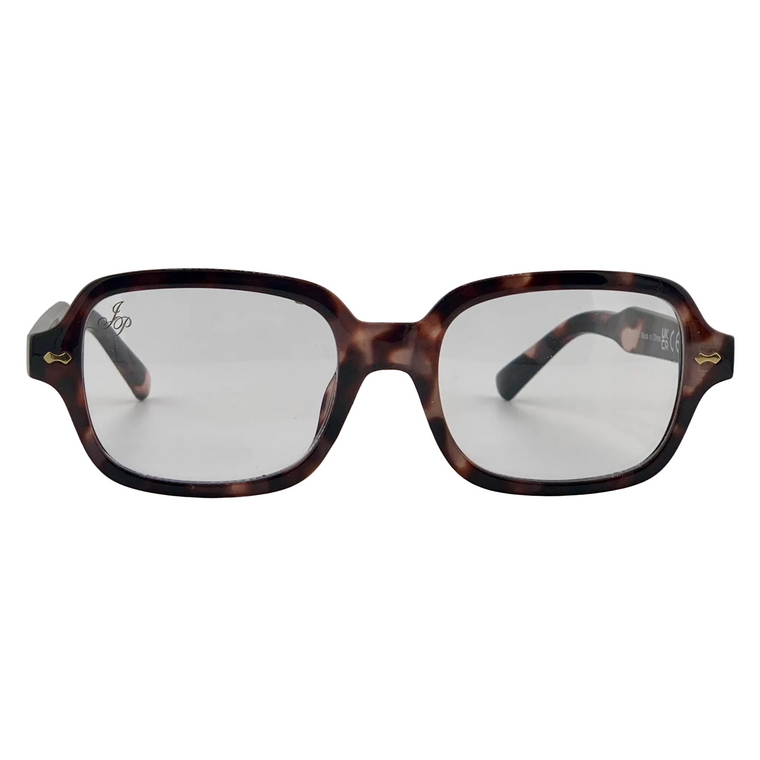 TORT SQUARE FRAME WITH CLEAR BLUE LIGHT LENSES