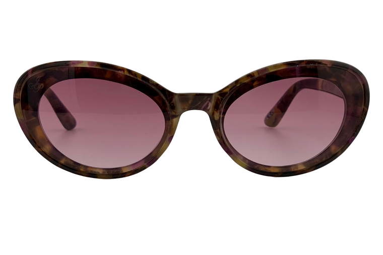 TORT OVAL FRAME WITH PINK LENSES