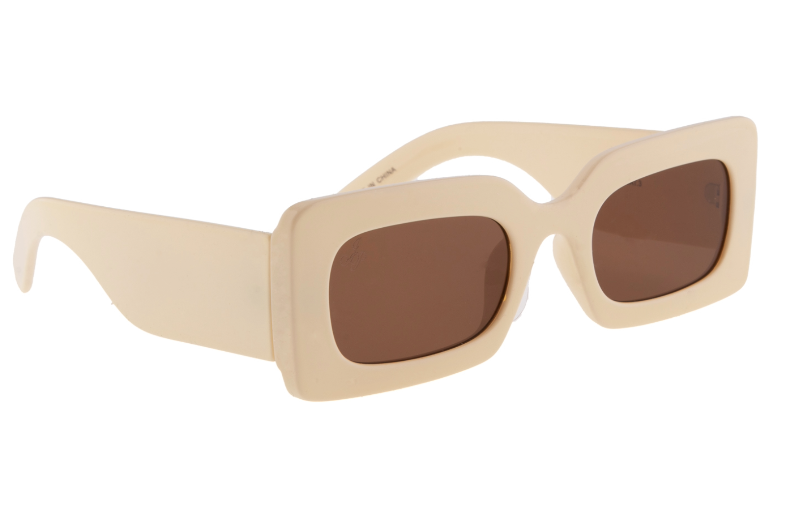 CHUNKY CREAM FRAME WITH BROWN LENSES