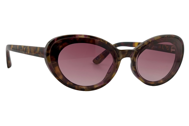 TORT OVAL FRAME WITH PINK LENSES