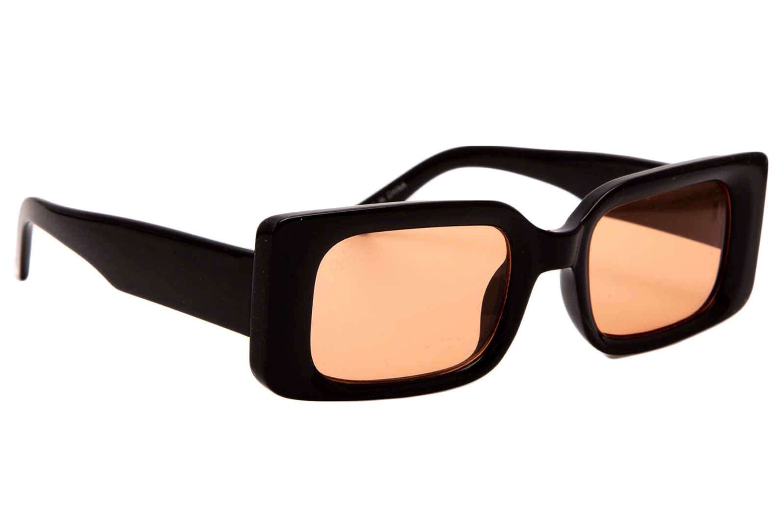 CHUNKY RECTANGLE FRAMES WITH ORANGE LENSES