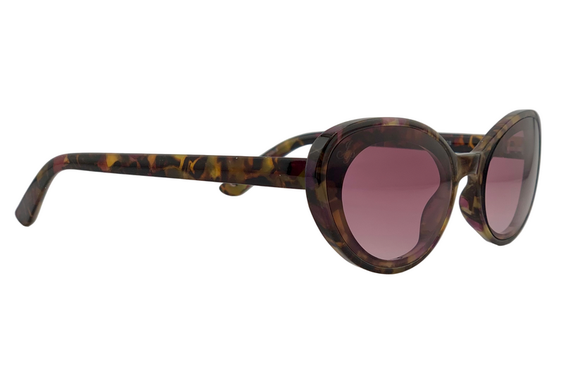 TORT OVAL FRAME WITH PINK LENSES