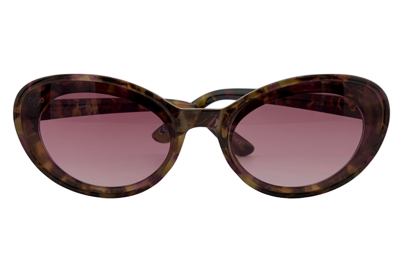 TORT OVAL FRAME WITH PINK LENSES