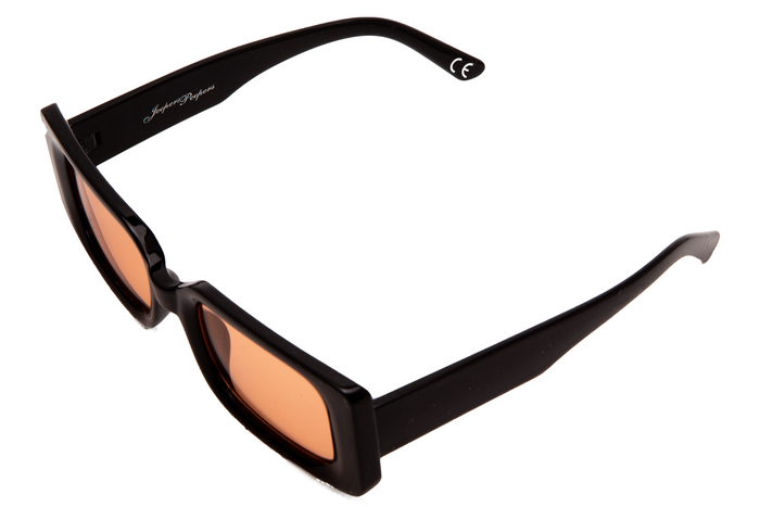 CHUNKY RECTANGLE FRAMES WITH ORANGE LENSES