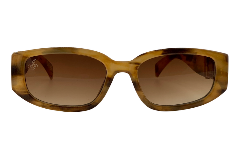 BROWN OVAL FRAME WITH BROWN LENSES