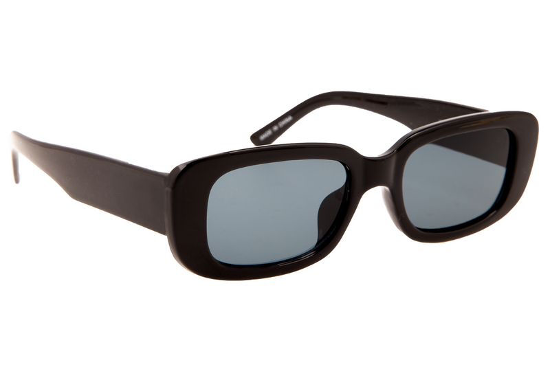SMALL BLACK RECTANGLE FRAMES WITH BLACK LENSES