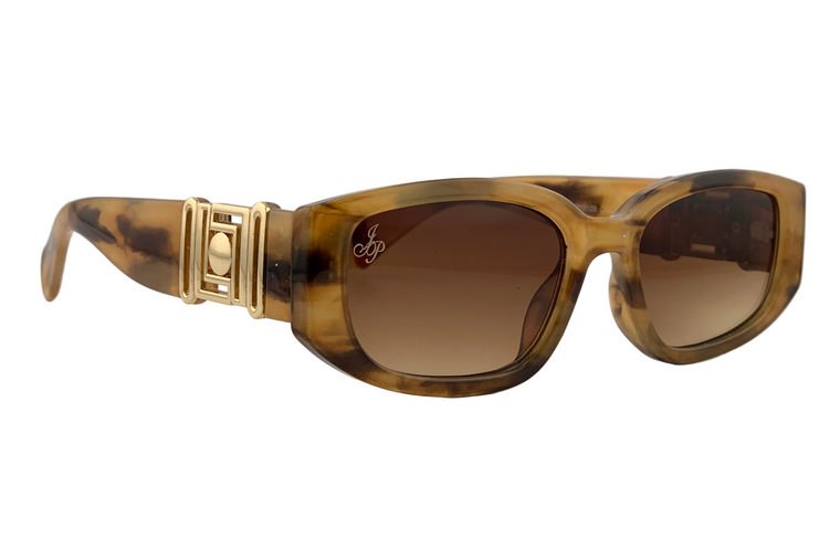 BROWN OVAL FRAME WITH BROWN LENSES