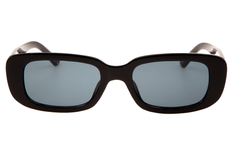 SMALL BLACK RECTANGLE FRAMES WITH BLACK LENSES