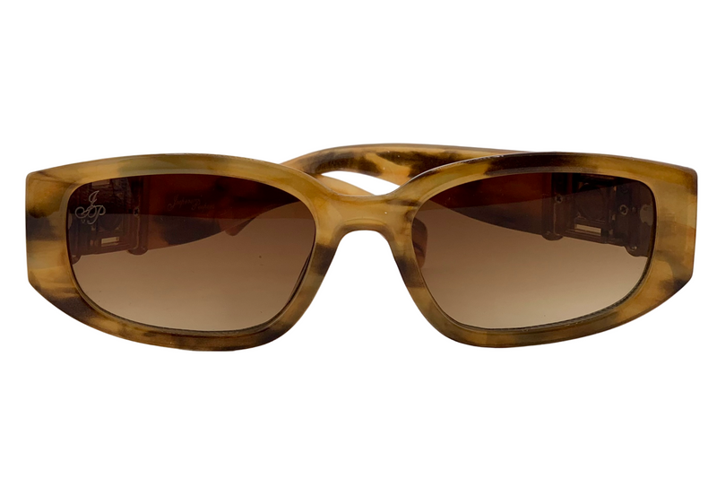 BROWN OVAL FRAME WITH BROWN LENSES