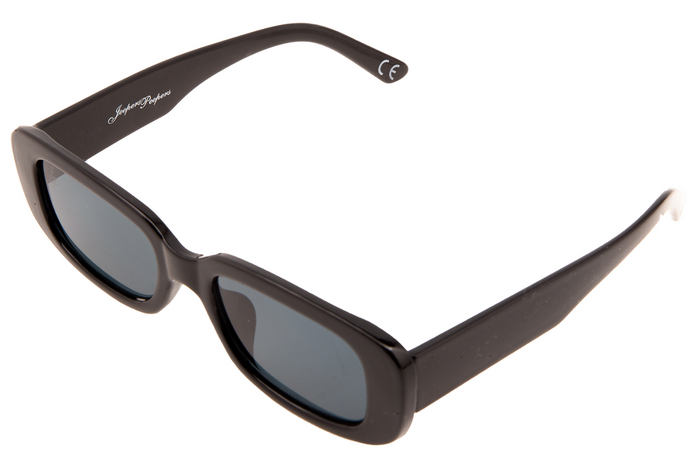 SMALL BLACK RECTANGLE FRAMES WITH BLACK LENSES