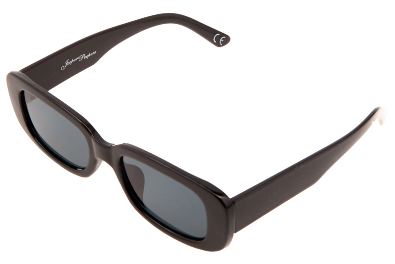 SMALL BLACK RECTANGLE FRAMES WITH BLACK LENSES
