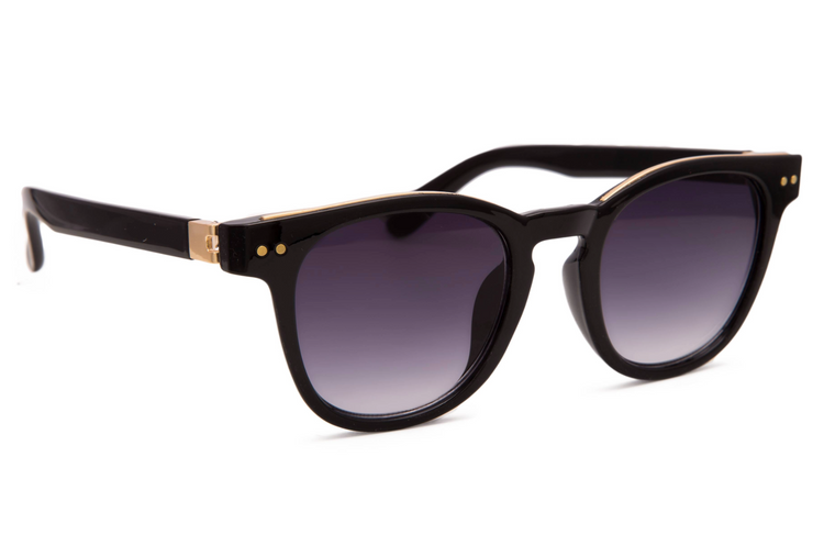 ROUND STYLE IN BLACK WITH GOLD DETAILS
