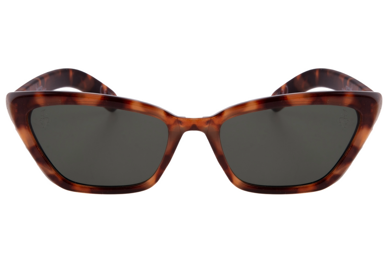 TORT CATEYE FRAME WITH GREY LENSES