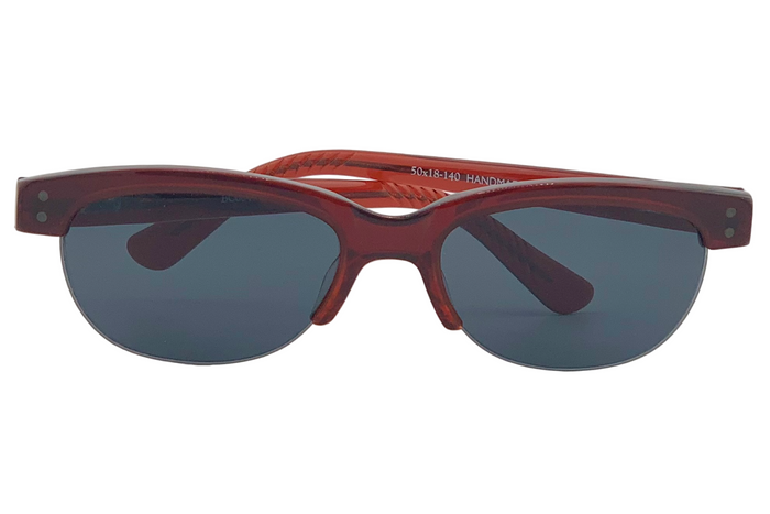 RED WAYFARER WITH SMOKE LENSES