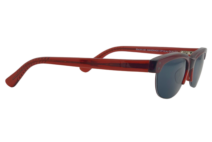 RED WAYFARER WITH SMOKE LENSES