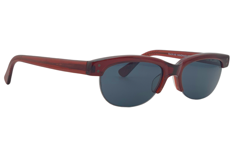 RED WAYFARER WITH SMOKE LENSES