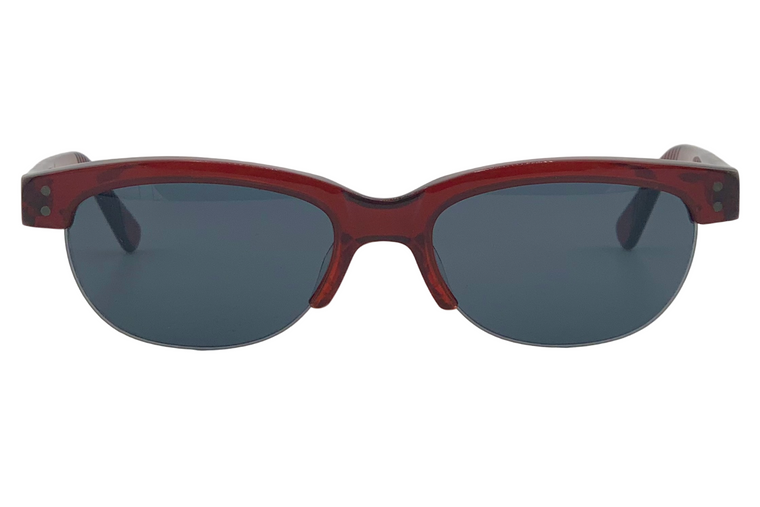 RED WAYFARER WITH SMOKE LENSES