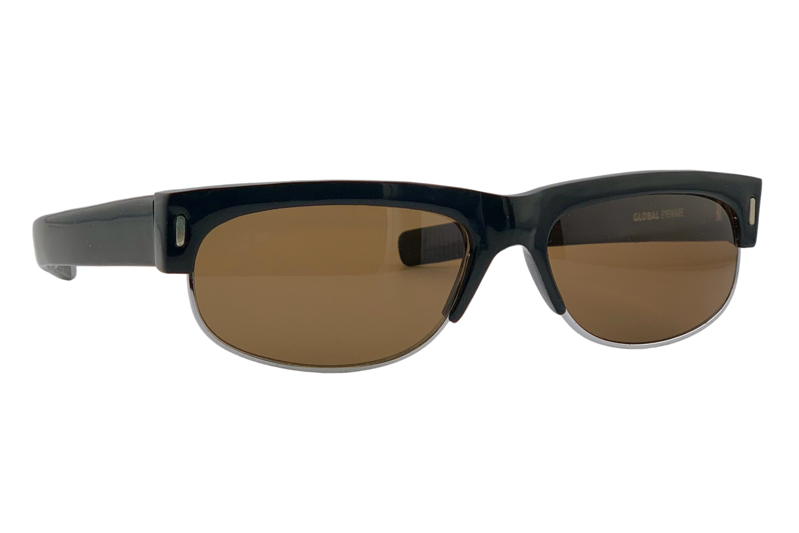 BLACK RECTANGLE FRAME WITH BROWN LENSES