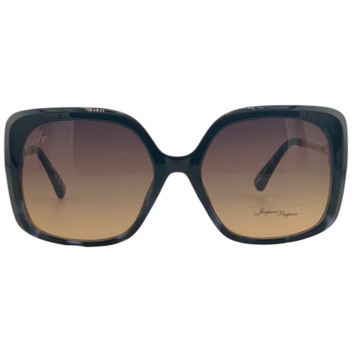 BLACK/BLUE SQUARE FRAME WITH BROWN LENSES