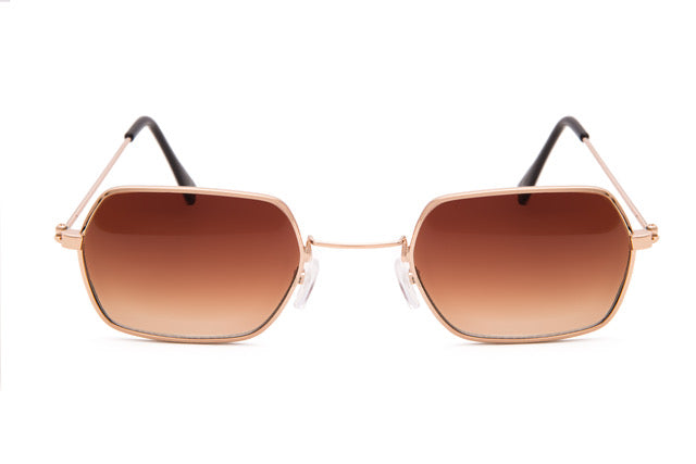 GOLD RECTANGLE WITH BROWN LENS