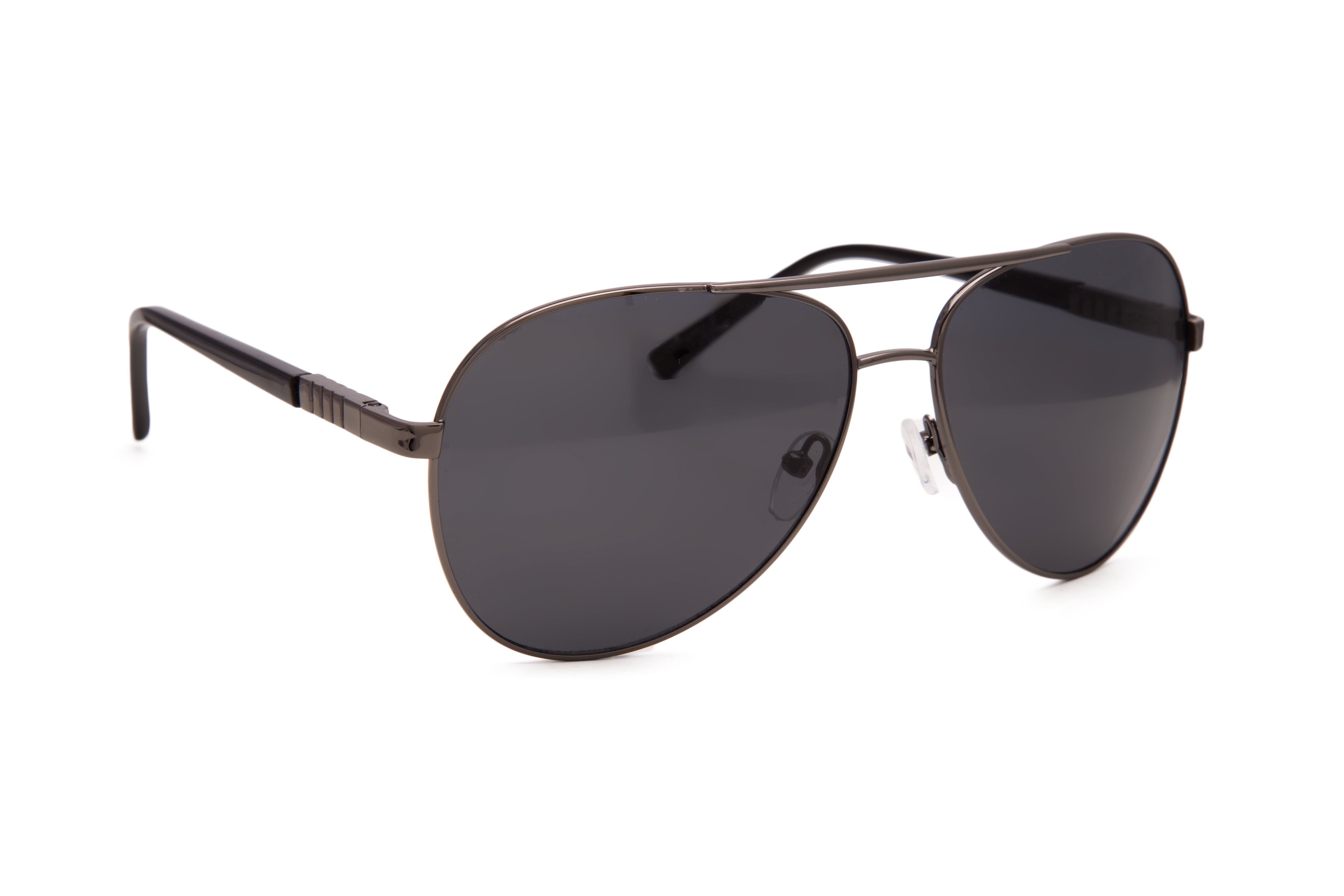 AVIATOR STYLE IN GUNMETAL WITH BLACK LENSES