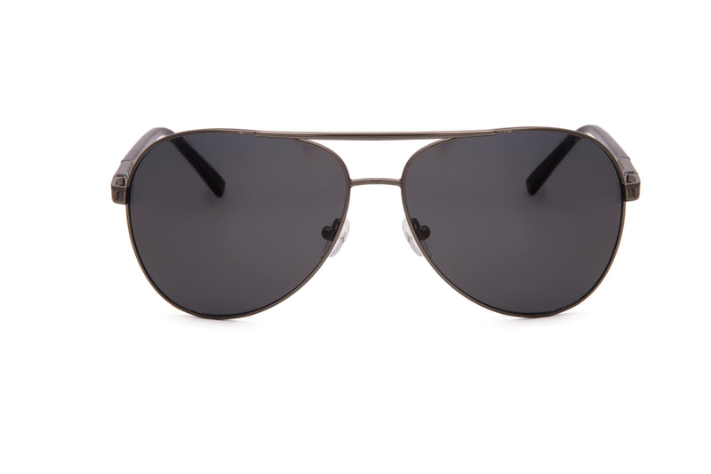 AVIATOR STYLE IN GUNMETAL WITH BLACK LENSES