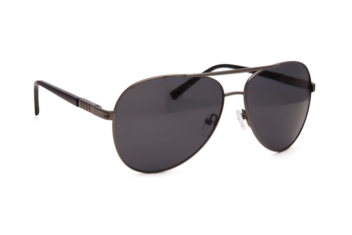 AVIATOR STYLE IN GUNMETAL WITH BLACK LENSES