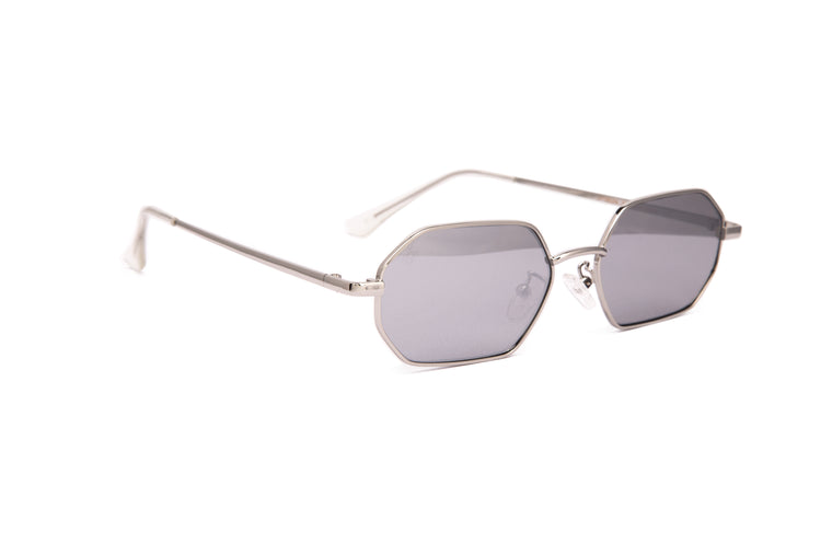 SLIM SILVER HEXAGON STYLE WITH MIRROR LENSES
