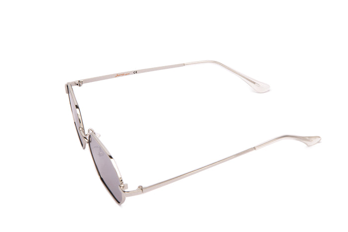 SLIM SILVER HEXAGON STYLE WITH MIRROR LENSES