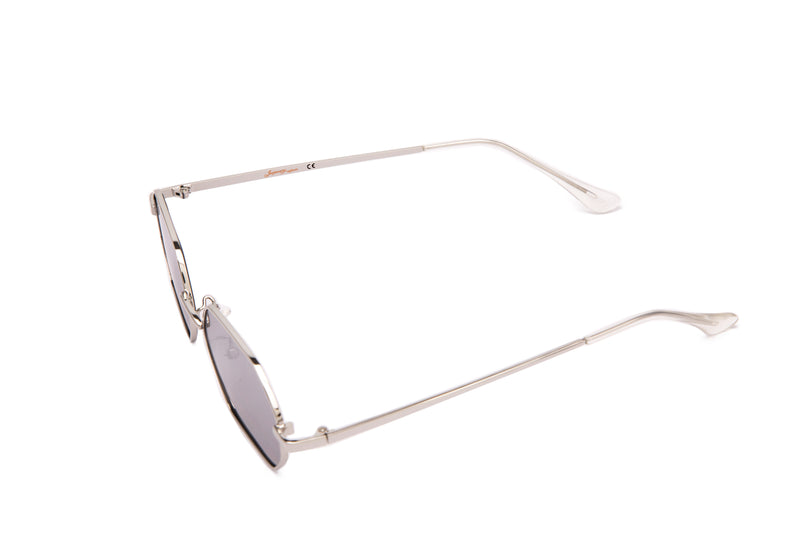 SLIM SILVER HEXAGON STYLE WITH MIRROR LENSES