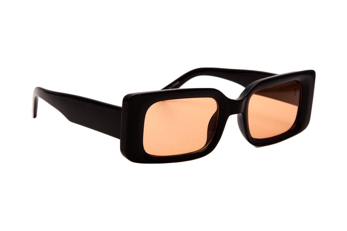 CHUNKY RECTANGLE FRAMES WITH ORANGE LENSES