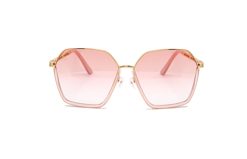 HEXAGON SHAPE IN GOLD & PINK