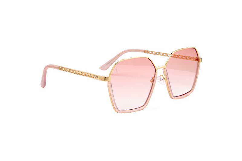 HEXAGON SHAPE IN GOLD & PINK
