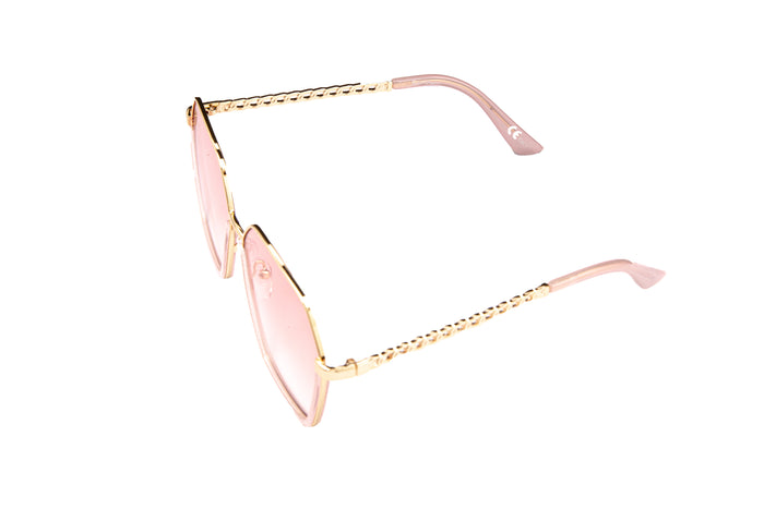 HEXAGON SHAPE IN GOLD & PINK