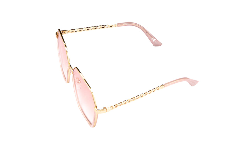 HEXAGON SHAPE IN GOLD & PINK