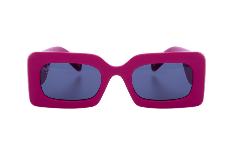 FUCHSIA RECTANGLE FRAME WITH SMOKE LENSES