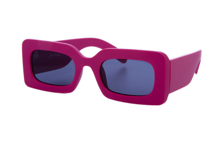 FUCHSIA RECTANGLE FRAME WITH SMOKE LENSES