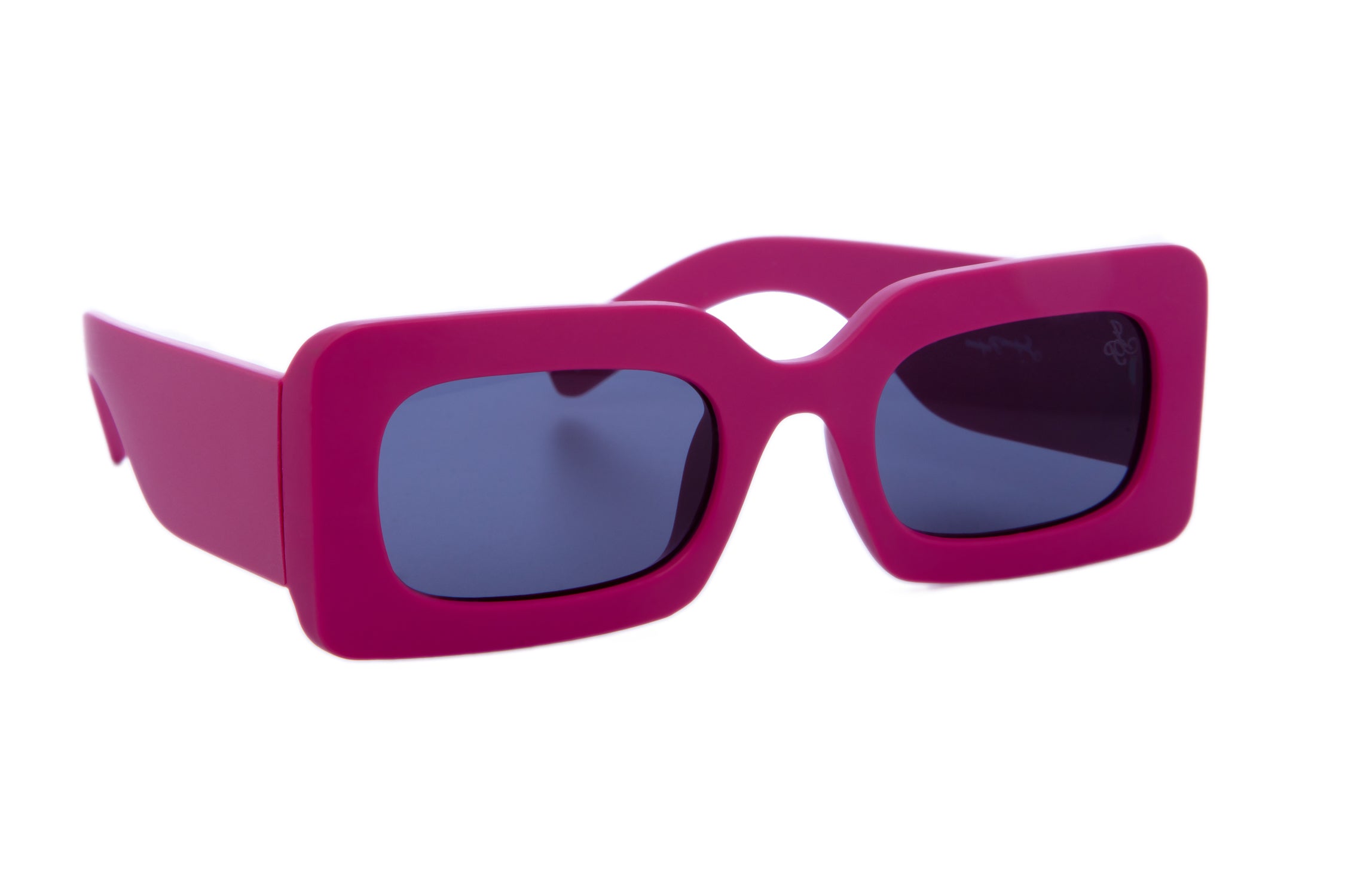 FUCHSIA RECTANGLE FRAME WITH SMOKE LENSES