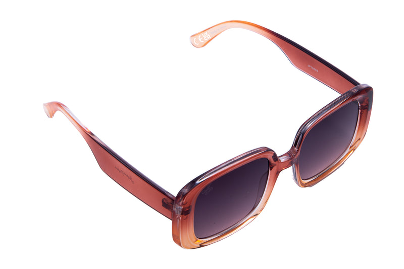 SQUARE ORANGE FRAMES WITH SMOKE LENSES