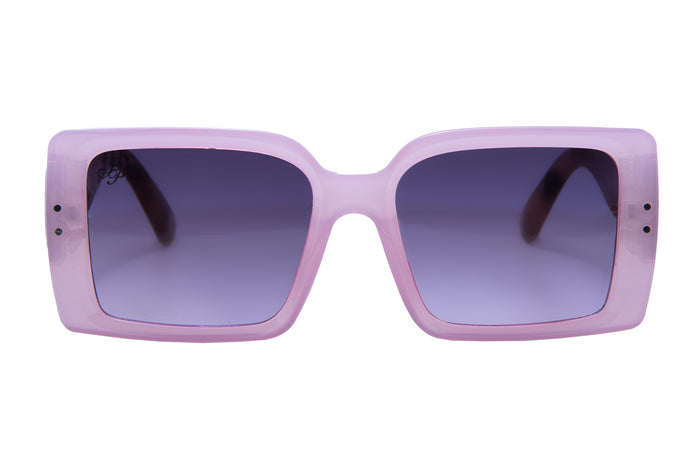 SQUARE LILAC FRAME WITH TORT TEMPLES