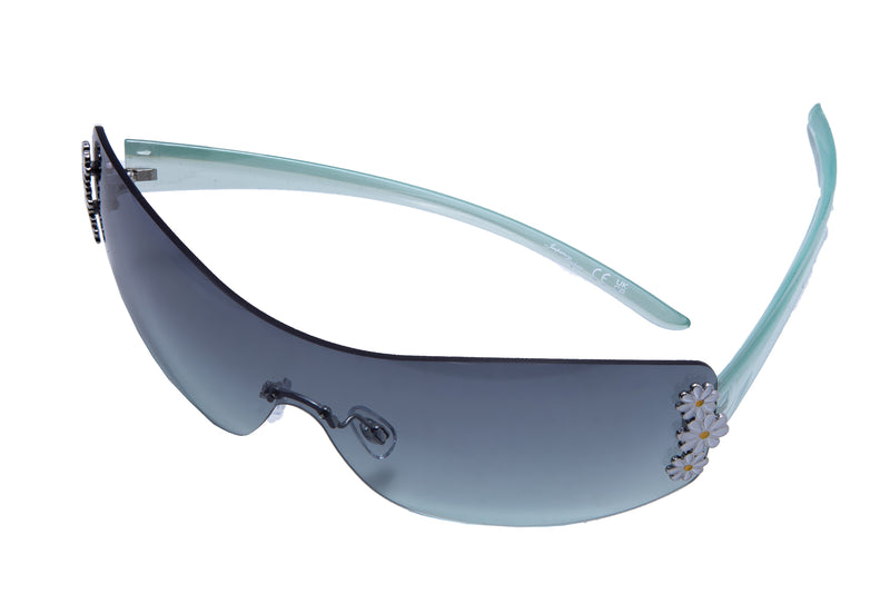 GREEN VISOR WITH DAISY FLOWER DETAIL Jeepers Peepers