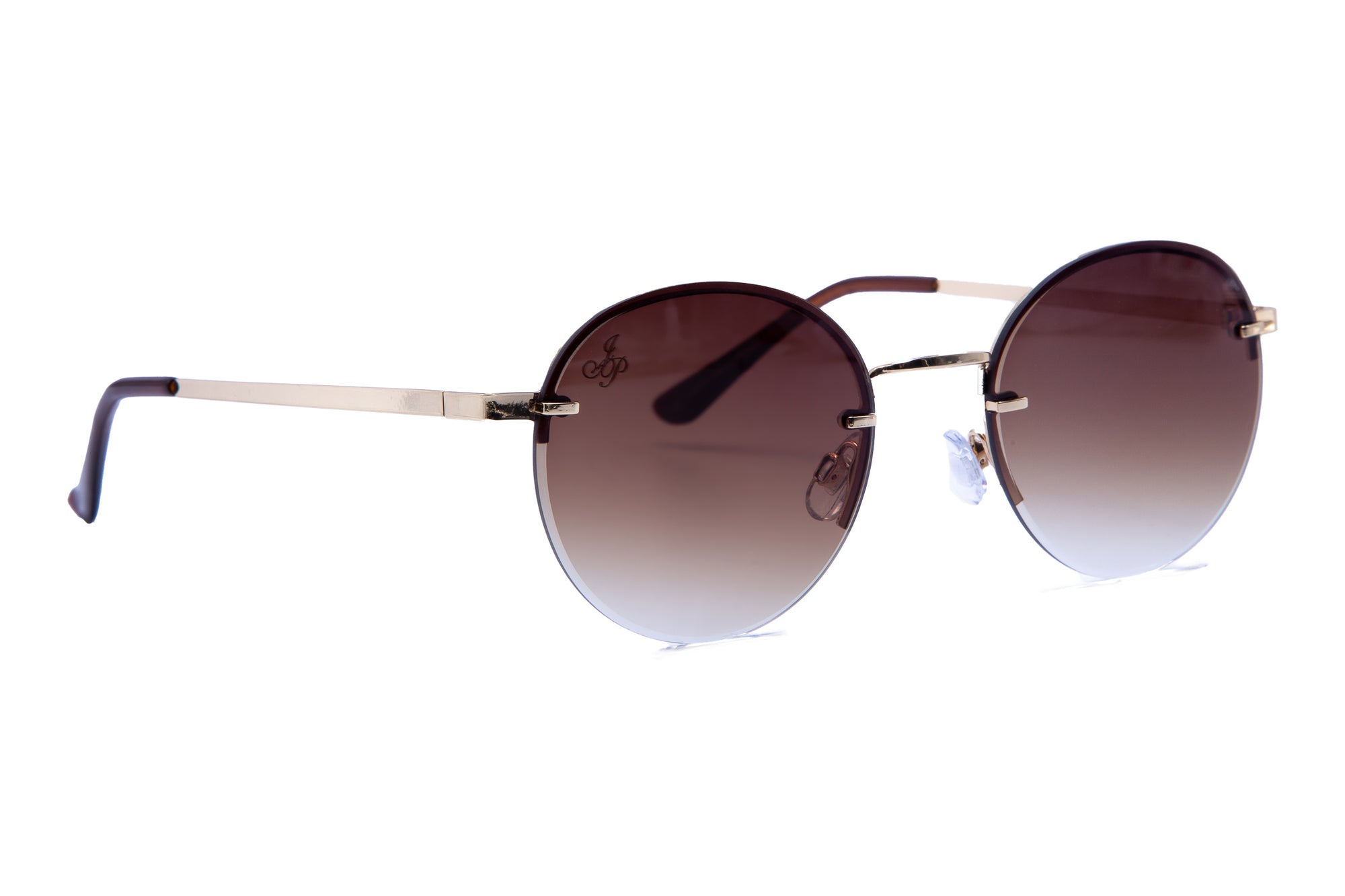 Brown round frame glasses sales