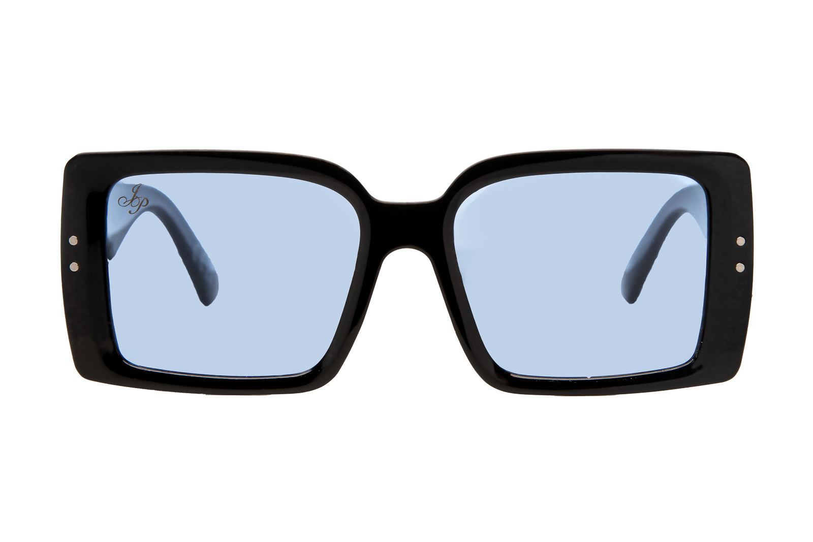 BLACK SQUARE FRAMES WITH BLUE LENSES Jeepers Peepers